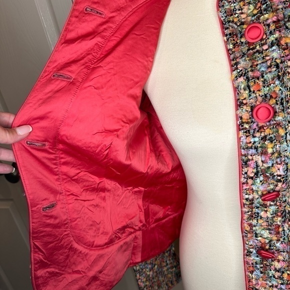 Armani Collezioni gorgeous vibrant tweed jacket lined in silk - Picture 15 of 15